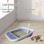 Senior Cat Litter Boxes, Collapsible Open Low Entry Cat Litter Pan - Image 3