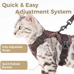 Cat Harness and Leash Set Escape Proof Tactical Large Kitten Harness Emotional - Image 4