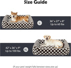 JOEJOY Large Dog Beds Large Sized Dog, Rectangle Washable Orthopedic Corduroy - Image 7