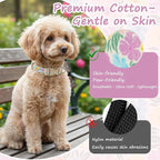 Cotton Dog Collar with Colorful Flowers - Image 4