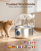 Cat Water Fountain Stainless Steel: Cat Fountain - Image 9