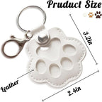 Dog Hair Keychain, Leather Pet Hair Collector Keychains, Pet Fur Keepsake Gift - Image 3