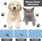 Dog Food Mat, Absorbent Water Bowl Mats Cat Pet Feeding Placemats Blue 17 * 30 - Image 2