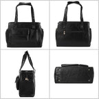 Dog Carrier Purse, Fashion Leather Pet Carrier Bag, Airline Approved Soft Sided - Image 4