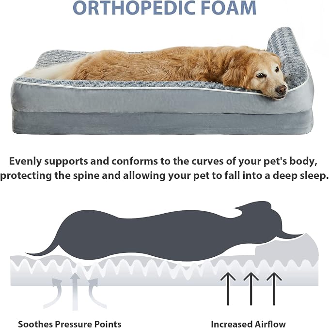 BFPETHOME Orthopedic Dog Beds for Extra Large Dogs, Waterproof Sofa XXL Dog Bed - Image 3
