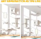 NUNU LAB Cat Wall Shelves, 10-in-1 Wall-Mounted Cat Furniture Set, Large Cat - Image 3