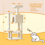Sweetcrispy 44 Inch Cat Tree Tower, Cat Climbing Tower - Image 6