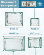 Pawfly Aquarium Fish Net with Braided Metal Handle Square Net with Soft Fine - Image 6