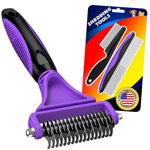 3PCS Pet Grooming Rake & Metal Comb & Flea Comb by Unknown