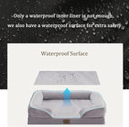 Bedfolks Orthopedic Dog Bed, Big Waterproof Dog Sofa Bed - Image 3