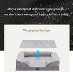 Bedfolks Orthopedic Dog Bed Extra Small, Waterproof Dog Sofa Bed - Image 3