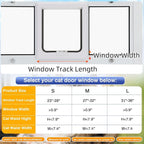 Full Size Cat Door Window Insert, fits 23'‘-28’' Various Sliding Windows - Image 2
