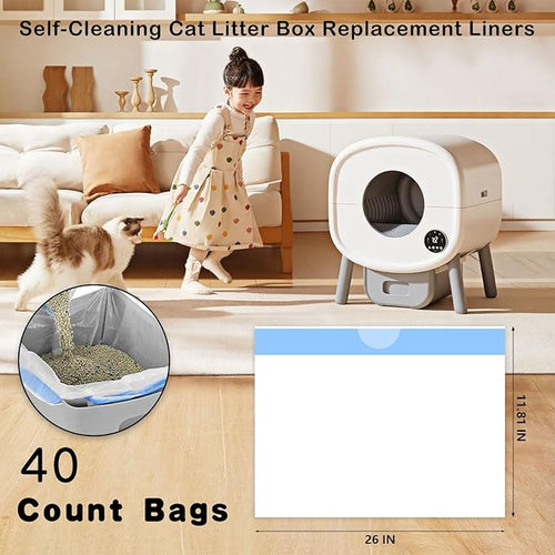 40-Pack Heavy Duty Cat Litter Box Liners - Image 2