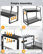 Pawfly Aquarium Tool Organizer, Detachable Metal Fish Tank Accessory Organizer - Image 4