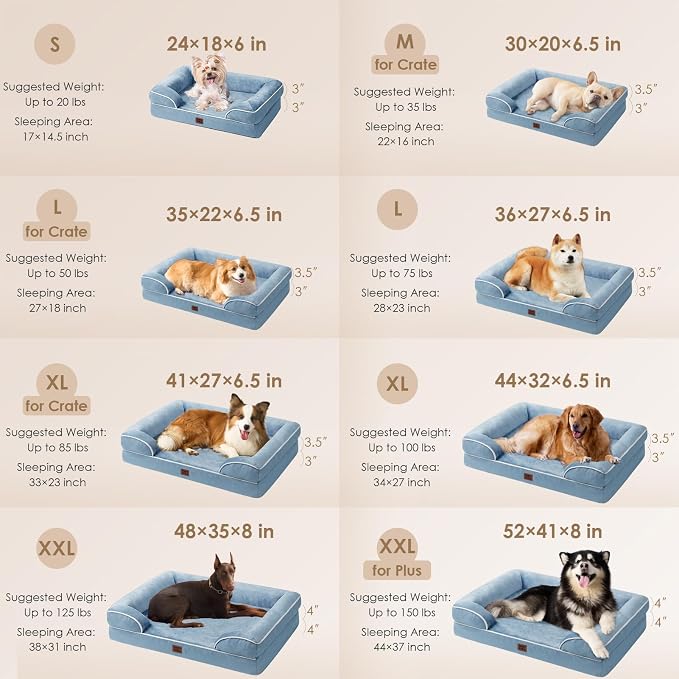 EHEYCIGA Orthopedic Dog Beds for Extra Large Dogs, Waterproof Memory Foam XL - Image 2