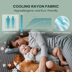OhGeni 100% Waterproof Mattress Protector, Twin-Gray Size Mattress Pad - Image 3