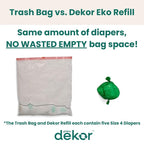 Diaper Dekor CLASSIC Diaper Pail Refills 2 Count Unscented Exclusive - Image 5