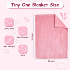 Soft Fleece Baby Blanket Ultra Cozy Pink Baby Blankets - Image 4