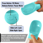 Mr. Pen- Dog Water Bottle, 19 oz, Aqua Blue, Portable Dog Water Bottle Dispenser - Image 2