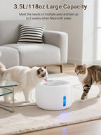 SIBAYS 3.5L Cat Water Fountain, 118oz Large Capacity Pet Water Fountain - Image 2