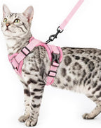 Cat Harness and Leash Set Escape Proof Tactical Large Kitten Harness Emotional by pangdi