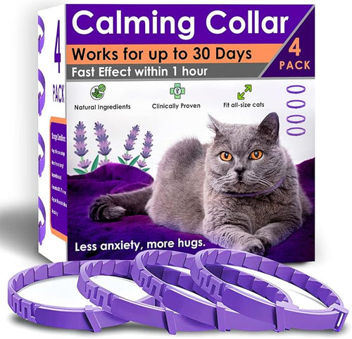 4 Pack Calming Collar for Cats – Pheromone Cat Calming Collar Cat Anxiety by HomePage