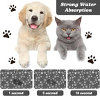 Dog Food Mat, Absorbent Water Bowl Mats Cat Pet Feeding Placemats Dark Gray 12 - Image 2