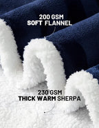 Mewaii Wearable Blanket Hoodie for Adults, Warm Sherpa & Soft Flannel Long - Image 4