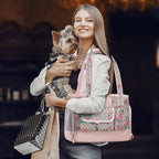 Dog Carrier, Cat Carrier, Pet Carrier, Foldable Waterproof Premium PU Leather - Image 6
