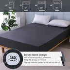 Waterproof Mattress Protector Full, Fitted Sheet Style Breathable Mattress Cover - Image 5