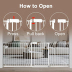 WAOWAO Baby Gate 52.76-62.2" Extra Wide Pressure Mounted Walk Through Swing - Image 3