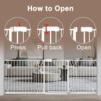 WAOWAO 71.65-85.03" Baby Gate Extra Wide Pressure Mounted Walk Through Swing - Image 3