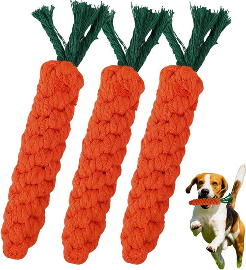 3PCS Orange Woven Pet Chew Set, Puppy Teething Chews, Dog Chew Treats, Cat by AutumnNest