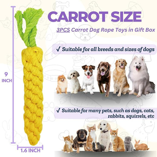 3PCS Yellow Woven Pet Chew Set, Puppy Teething Chews, Dog Chew Accessories - Image 2