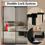 WAOWAO 71" Extra Tall Cat Pet Gate 29.92-45.66" Wide Pressure Mounted Walk - Image 6