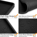 Ptlom Pet Placemat for Dog and Cat, Mat for Prevent Food and Water Overflow - Image 4
