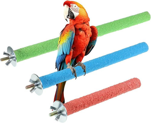 3 Pcs Wood Bird Cage Perch Parrot Perch Stand, Wood Perches Toy Platform Paw by Unknown