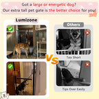Lumizone Extra Tall Pet Gate 55.12" High Pressure Mounted 30.12"-34.05" Extra - Image 5