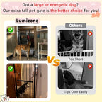 Lumizone Extra Tall Cat Gate 61.02" High Pressure Mounted Extra Wide - Image 5