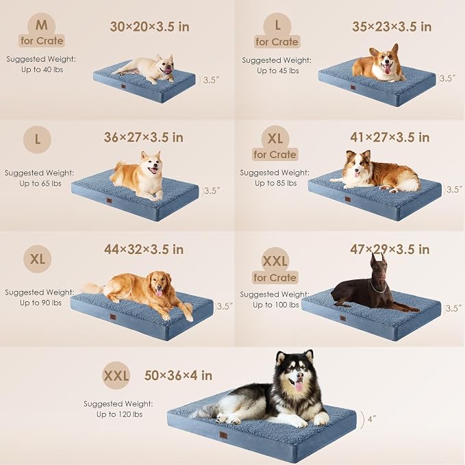 EHEYCIGA Washable Dog Beds for Extra Large Dogs, XL Dog Bed - Image 2