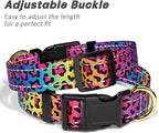 Reflective Dog Collar for Medium Dogs, Cute Leopard Style Adjustable Heavy-Duty - Image 6