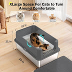 Stainless Steel Litter Box, Extra Large Litter Boxes - Image 4