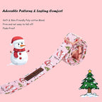 Christmas Dog Collar, Christmas Tree and Snowman Print Cute Winter Holiday - Image 3