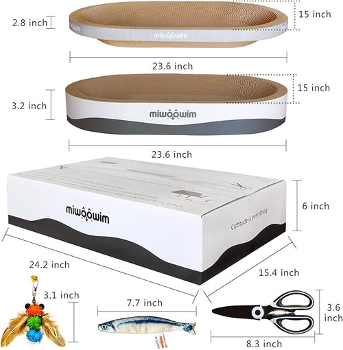 3PCS 23.6 Inch Extra Large Cat Scratcher Bed, Big Cats Box - Image 2