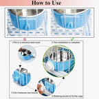 3 Pieces Crate Dog Bowl, Removable Stainless Steel Pet Kennel Hanging Food - Image 5