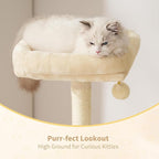 Heybly Cat Tree, 49.2 Inches Cat Tower - Image 5