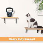 Cat Floating Wall Shelf with Scratching Mat, Support to 30 LBS - Image 3