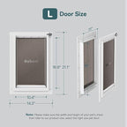 Baboni 3-Flaps Pet Door for Interior and Exterior Doors, Durable Plastic Frame - Image 4