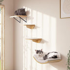 Wall Mounted Cat Steps 2 Pack – Square Wood Cats Shelves - Image 7