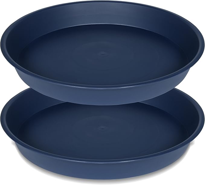 2 Pack of 16 17 inch Plant Saucer, 2.3" Depth, Plant Trays by Bleuhome